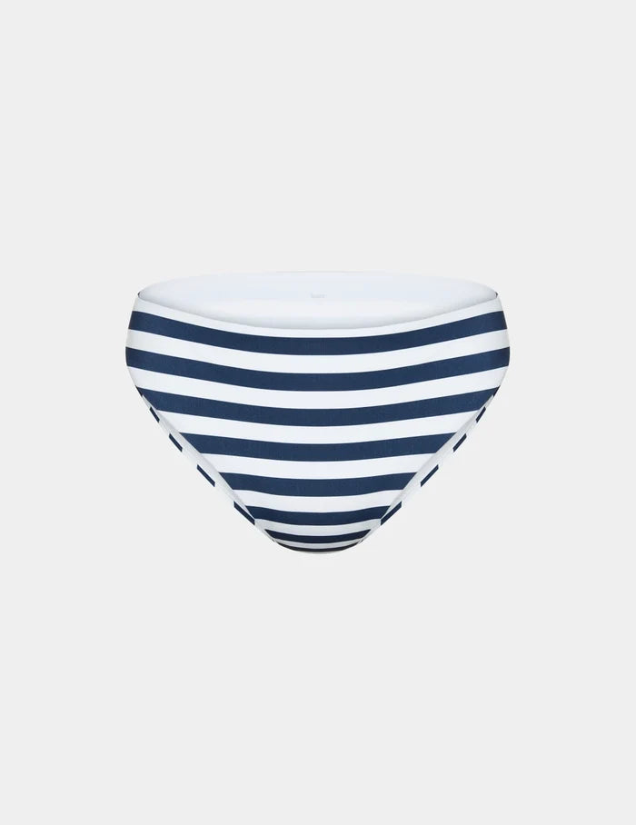 | Sculpt Bikini Swim Bottom shown front-facing against a light gray background | Nautical Stripe