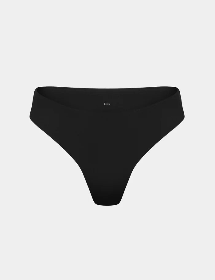 | Sculpt Dipped Bikini Swim Bottom shown front-facing against a light gray background | Black