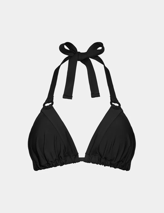 | Sculpt Full Bust Bikini Top shown front-facing against a light gray background | Black