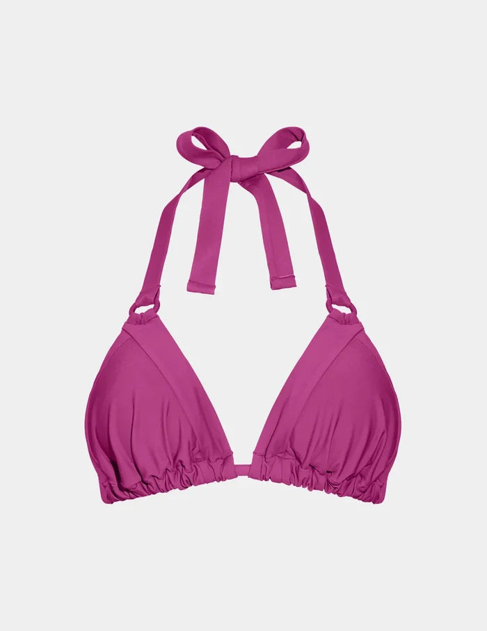 | Sculpt Full Bust Bikini Top shown front-facing against a light gray background | Deep Orchid