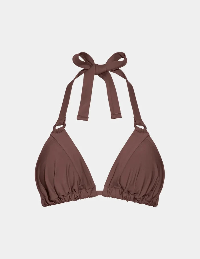 | Sculpt Full Bust Bikini Top shown front-facing against a light gray background | Espresso