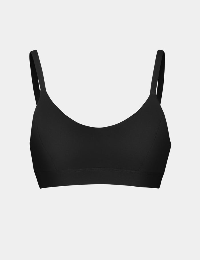 | Scoop Bikini Top shown front-facing against a light gray background | Black