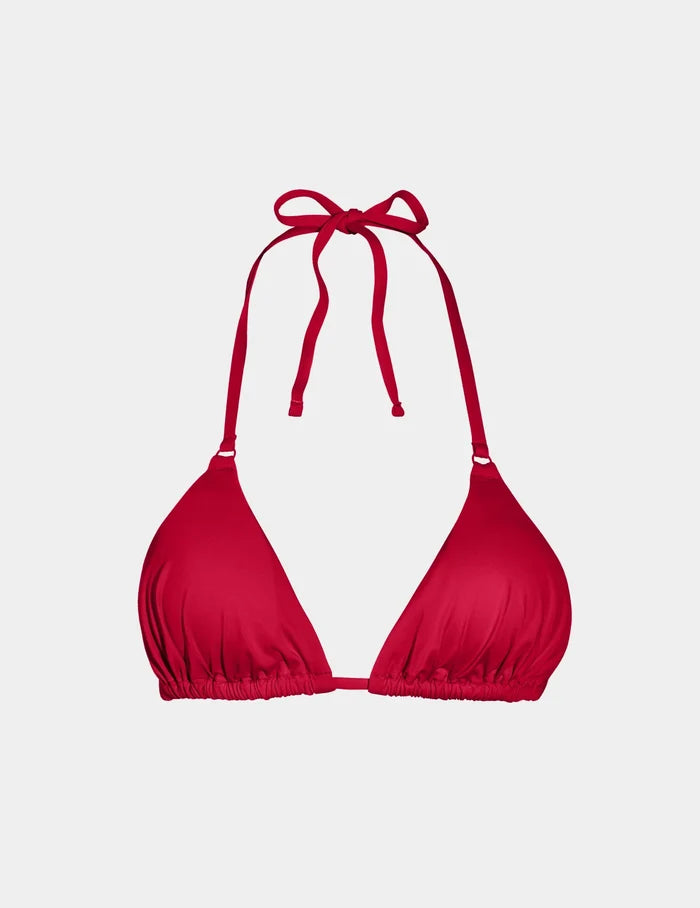 | Sculpt Triangle Bikini Top shown front-facing against a light gray background | Cherry
