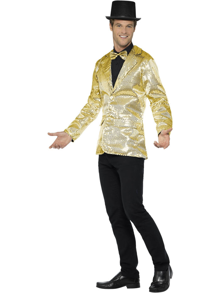 Sequin Jacket, Mens, Gold