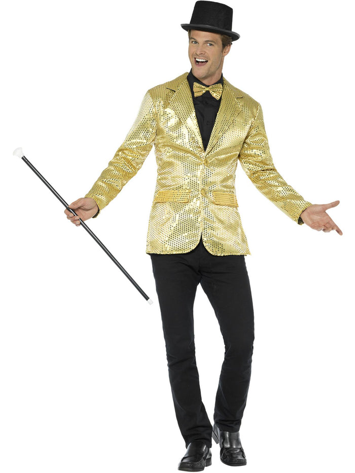 Sequin Jacket, Mens, Gold