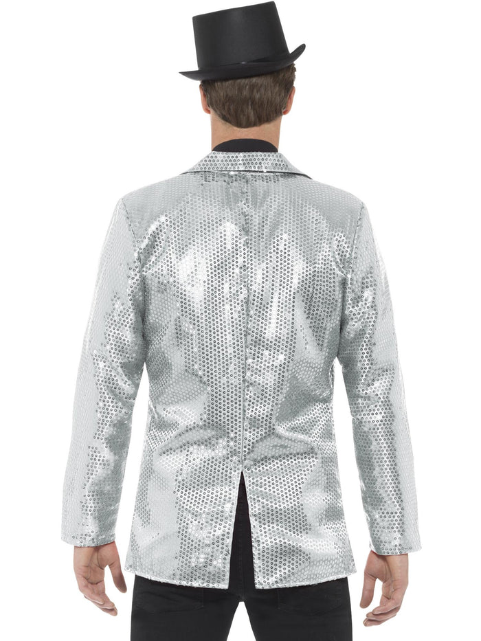 Sequin Jacket, Mens, Silver