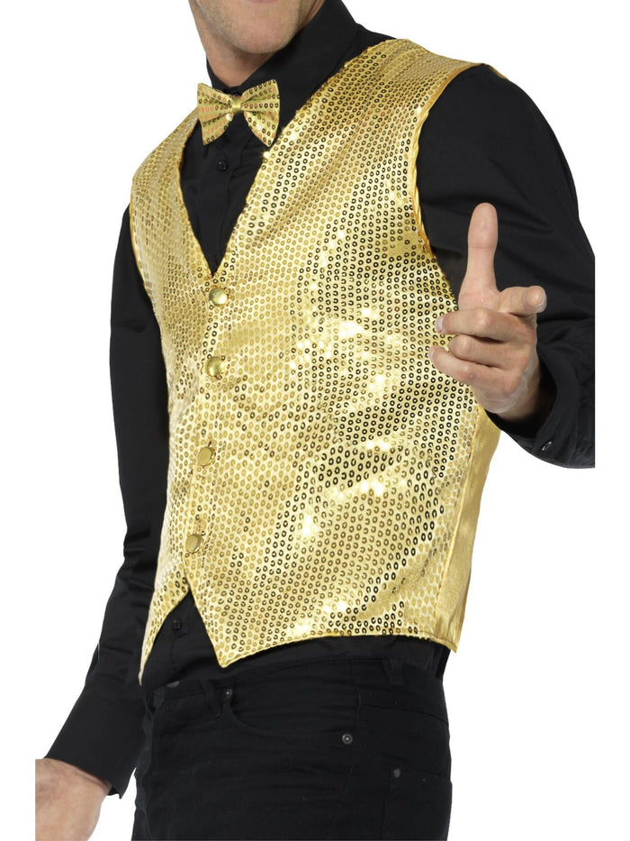 Sequin Waistcoat, Gold