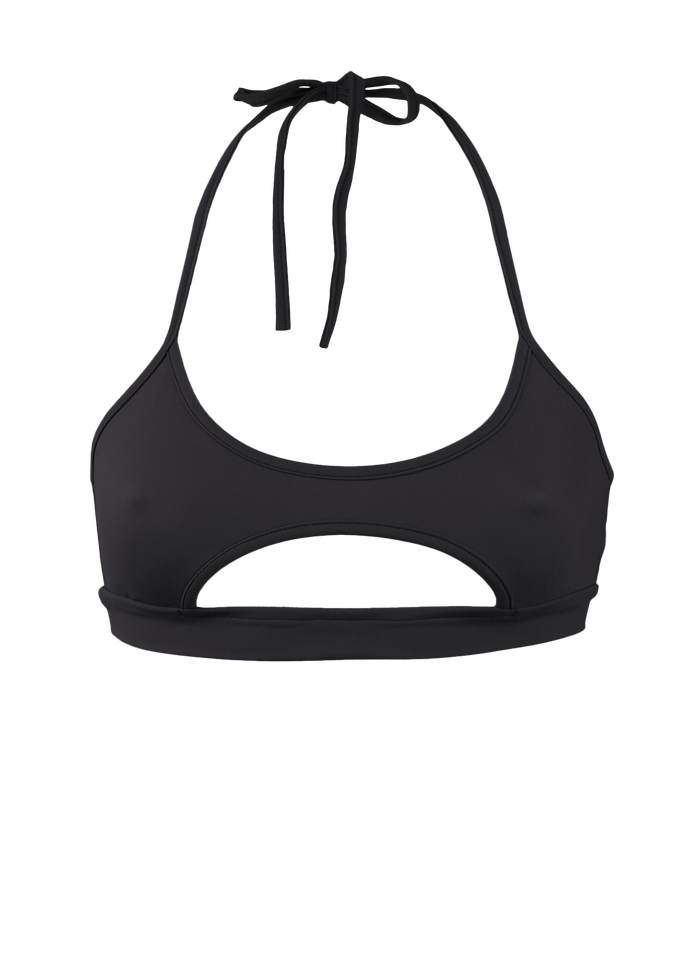 Sexy Bikini Top Cut-out Summer Bra/ WAVE SWIM BLACK - EXES LINGERIE