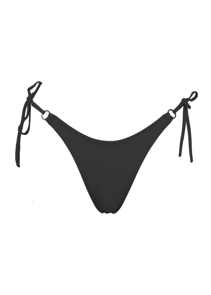 Sexy Swimwear Scrunch Back  Bikini Bottom / RINGO SWIM BLACK - EXES LINGERIE