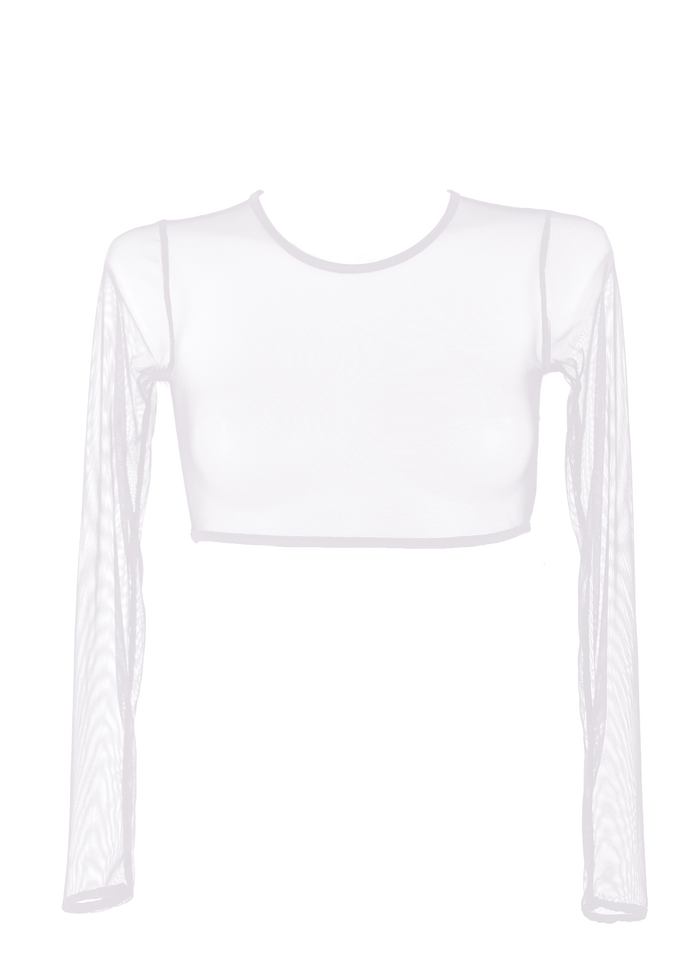 Sexy T-Shirt Long Sleeve Woman Swimwear Cover Up / IRIS T-SHIRT WHITE - EXES LINGERIE
