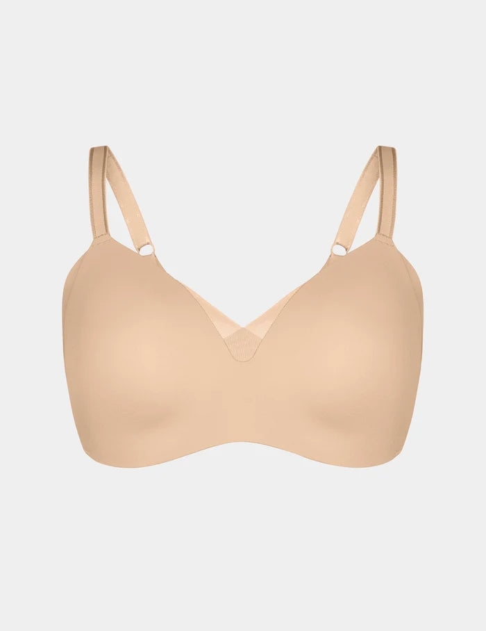 | View of Shape & Smooth Bra shown front-facing against a light gray background | Warm Sand