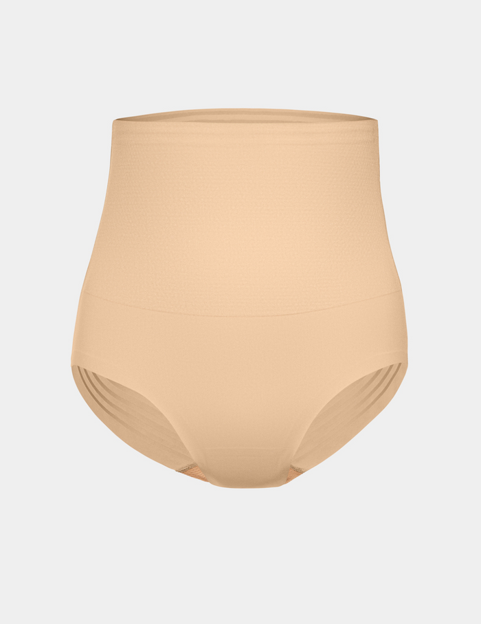 | Shaper High Rise Briefs shown front-facing against a light gray background | Warm Sand