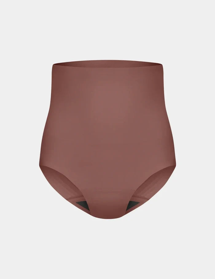 | Shaper High Rise Leakproof Briefs shown front-facing against a light gray background | Sola