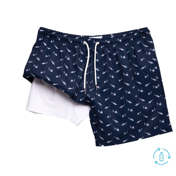 Sharks | Swim Shorts | with liner | 6 Inch | Bermies