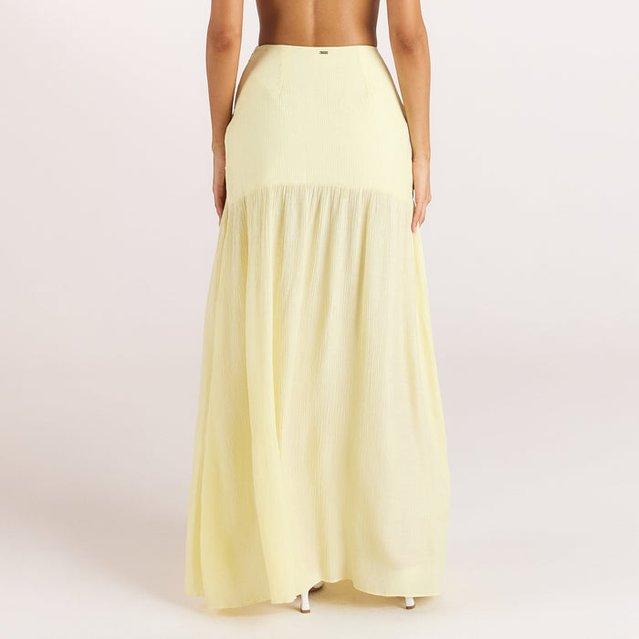 Sheer Maxi Skirt - Lemon