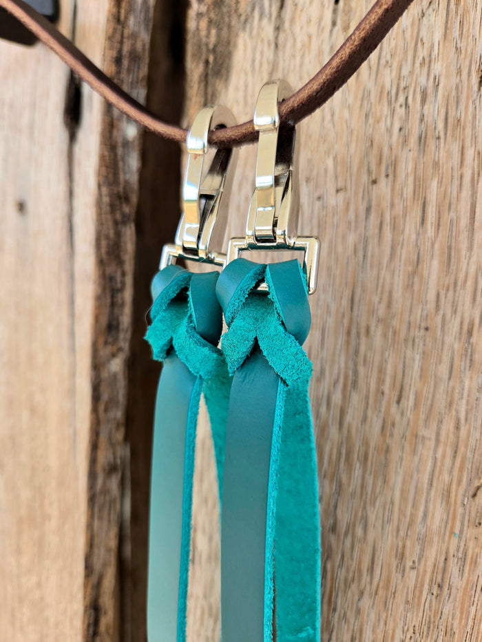 Turquoise / Snap- 18" Tied Strings