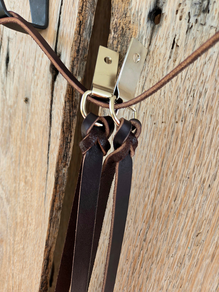 Chocolate / Clip & Dee- 18" Tied Strings