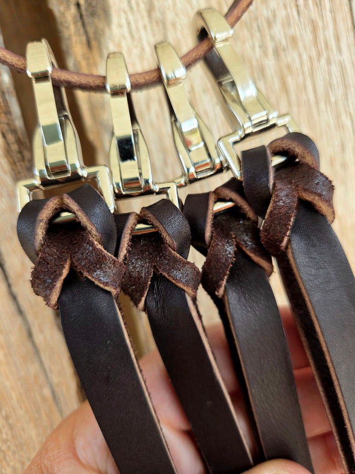 Chocolate / Snap- 18" Tied Strings
