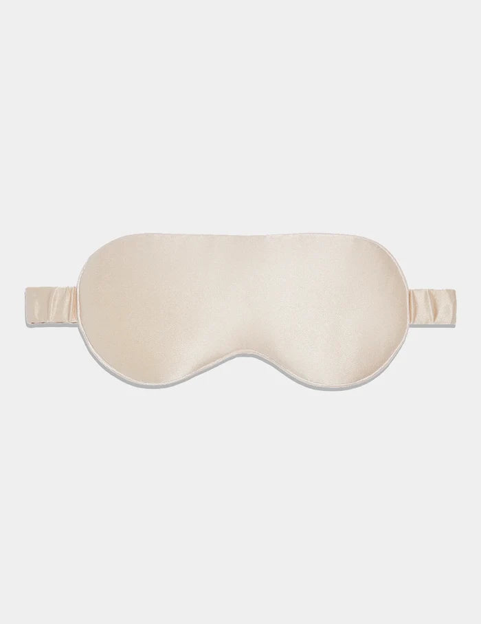 | Silk Sleep Mask shown front-facing against a light gray background | Ivory