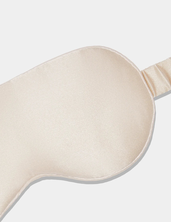 | Silk Sleep Mask shown front-facing against a light gray background | Ivory