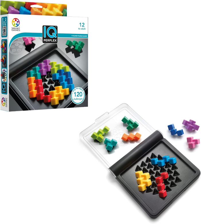 SmartGames: IQ Perplex: 1 Player Logic Game - 3D Cube Pieces, 120 Challenges, Ages 12+