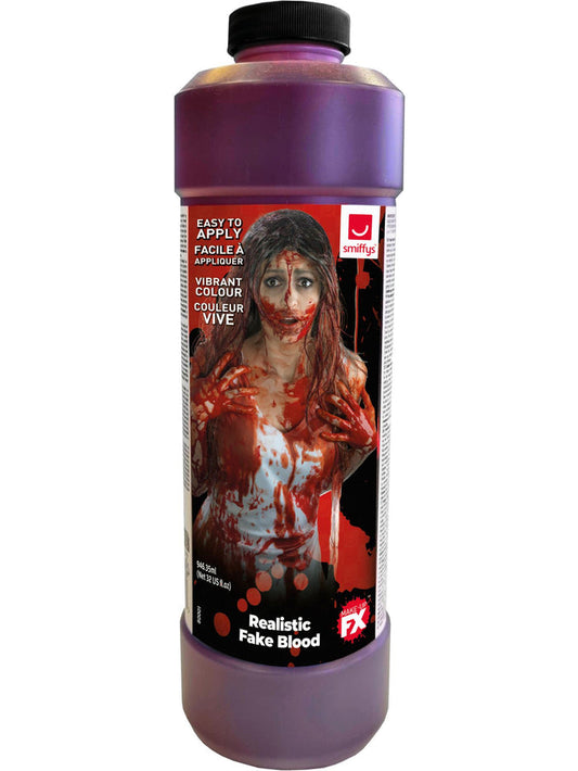 Smiffys Make-Up FX, Blood Bottle, 1000ml