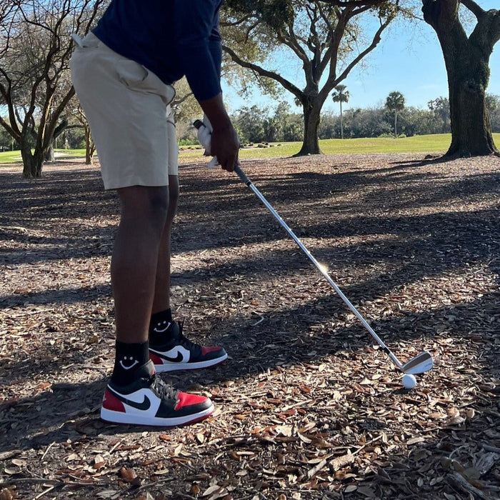 Del Campo Smiley Night Mode golf socks