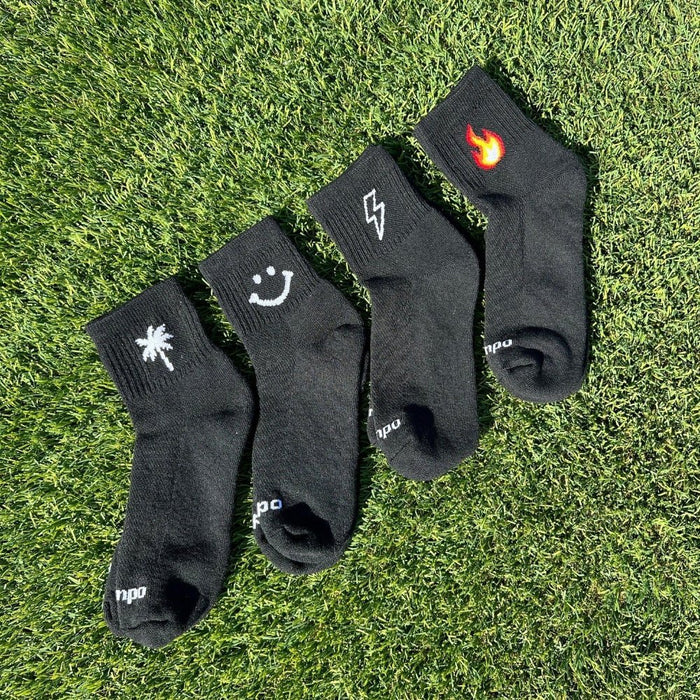 Del Campo Smiley Night Mode golf socks