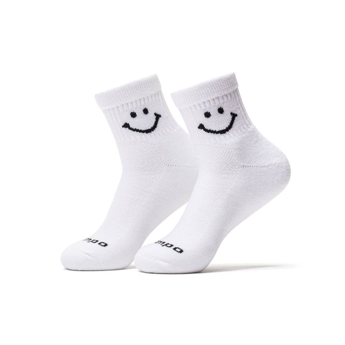Del Campo Smiley Pack golf socks featuring all six smiley designs: classic, blue, green, pink, orange, and red