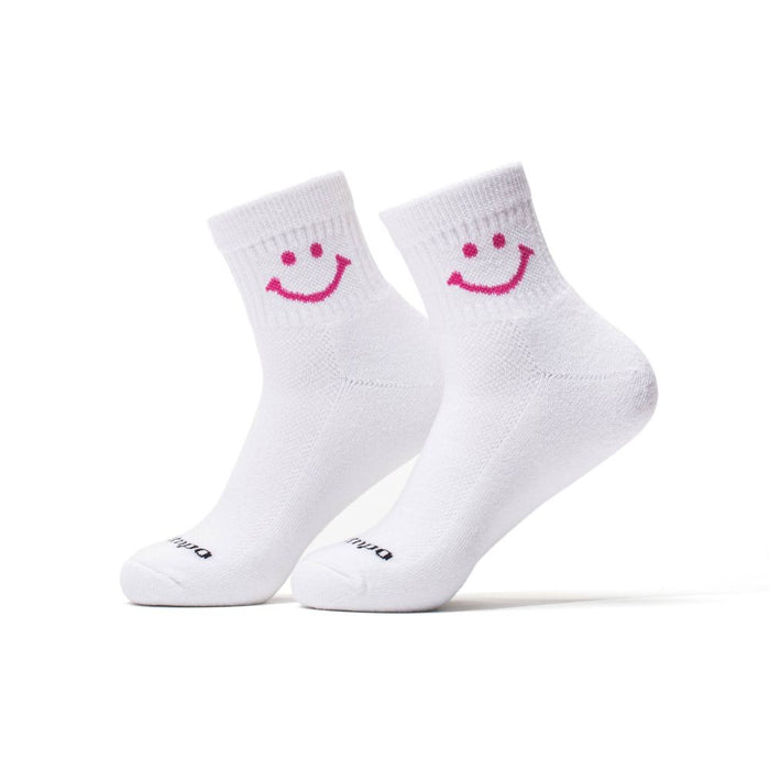 Del Campo Smiley Pack golf socks featuring all six smiley designs: classic, blue, green, pink, orange, and red