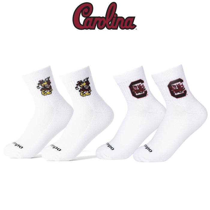 Del Campo South Carolina Gamecocks Pack golf socks featuring both officially licensed team styles