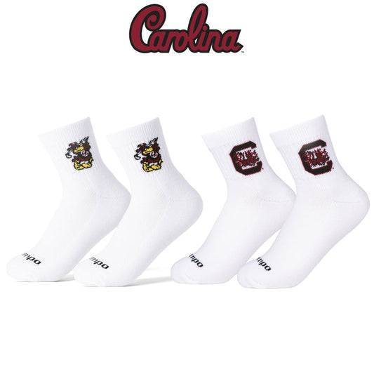 Del Campo South Carolina Gamecocks Pack golf socks featuring both officially licensed team styles