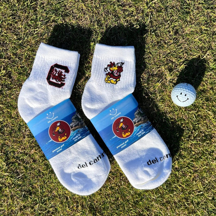 Del Campo South Carolina Gamecocks Pack golf socks featuring both officially licensed team styles