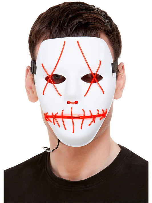 Stitch Face Mask, Neon Pink Light Up