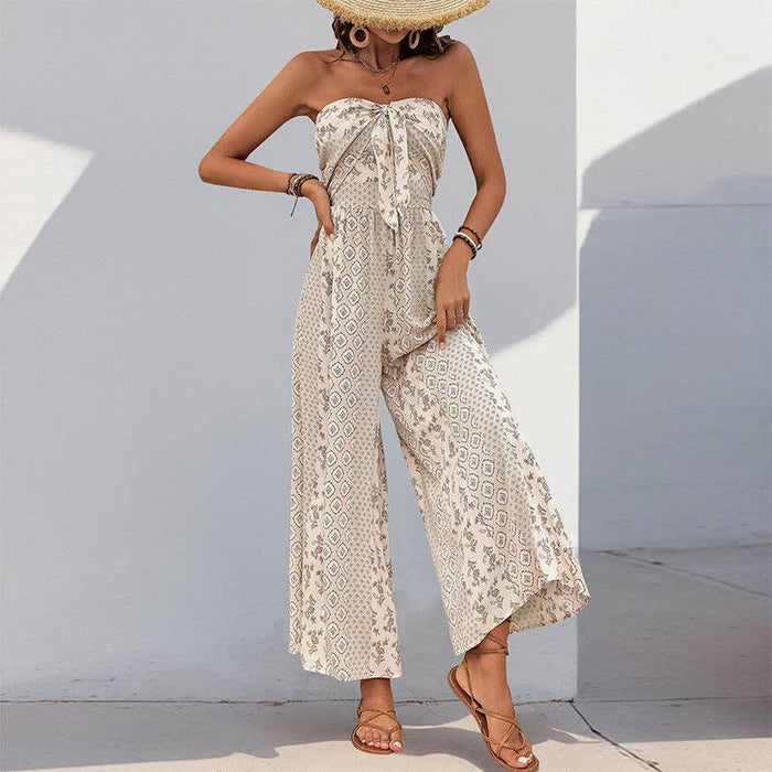 Strapless Smocked Jumpsuit