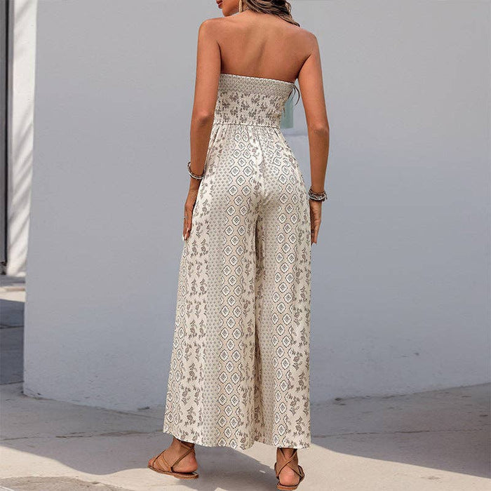 Strapless Smocked Jumpsuit