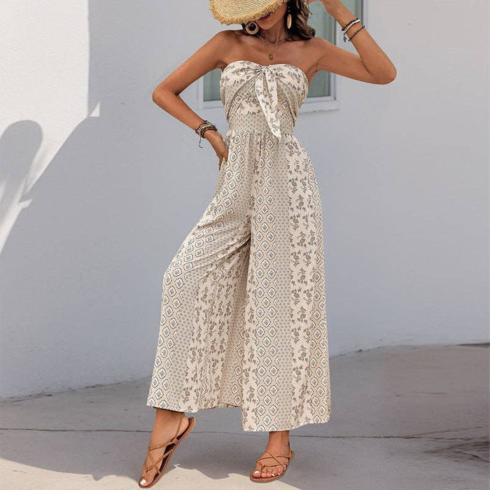 Strapless Smocked Jumpsuit