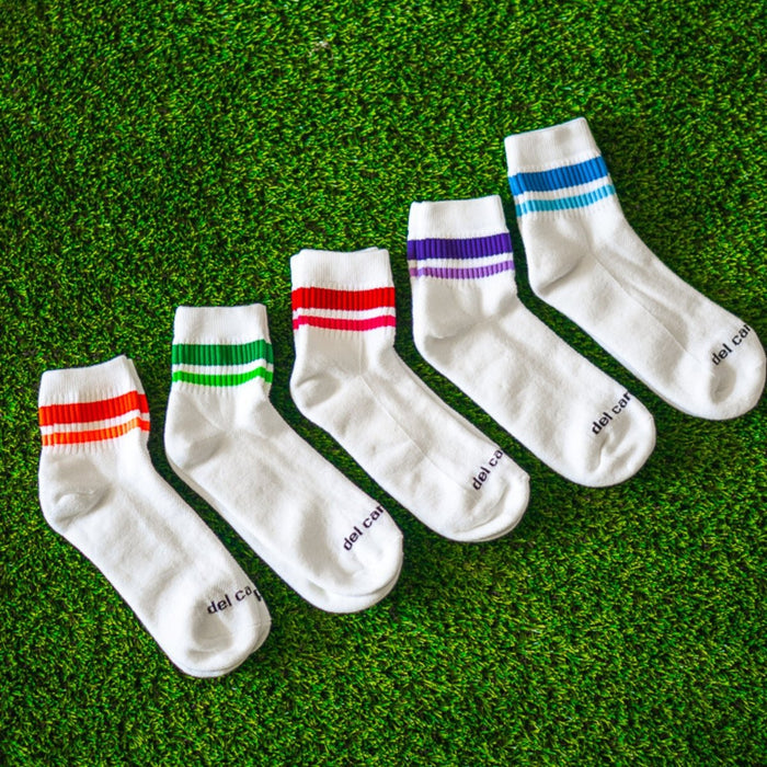 Del Campo Stripe Pack golf socks featuring all five signature Del Campo stripe colorways