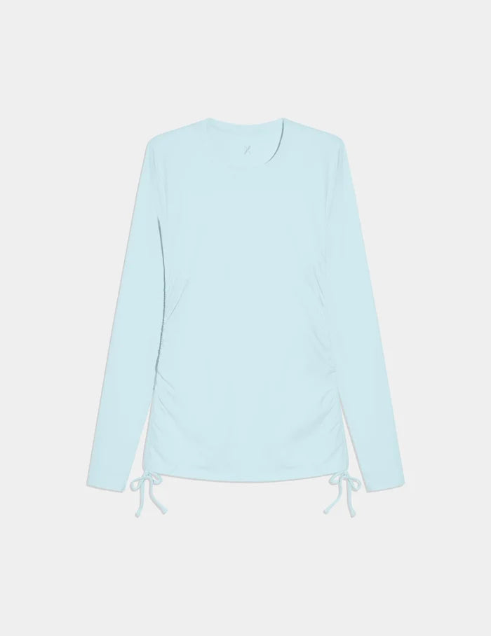 | Front view of model highlighting the coverage and fit | Blue Light