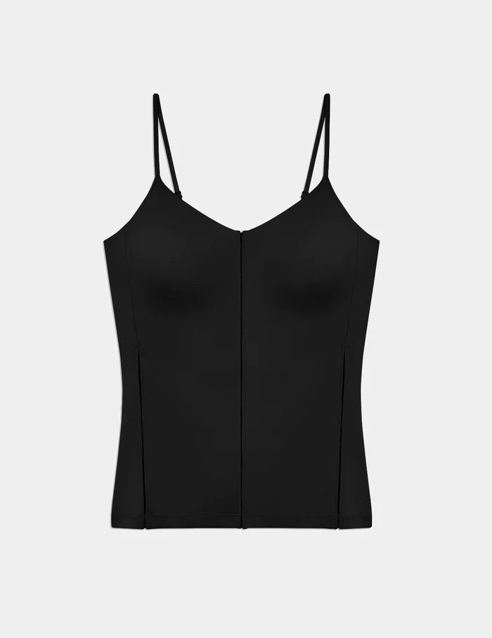 | Front view of model highlighting the coverage and fit | Black