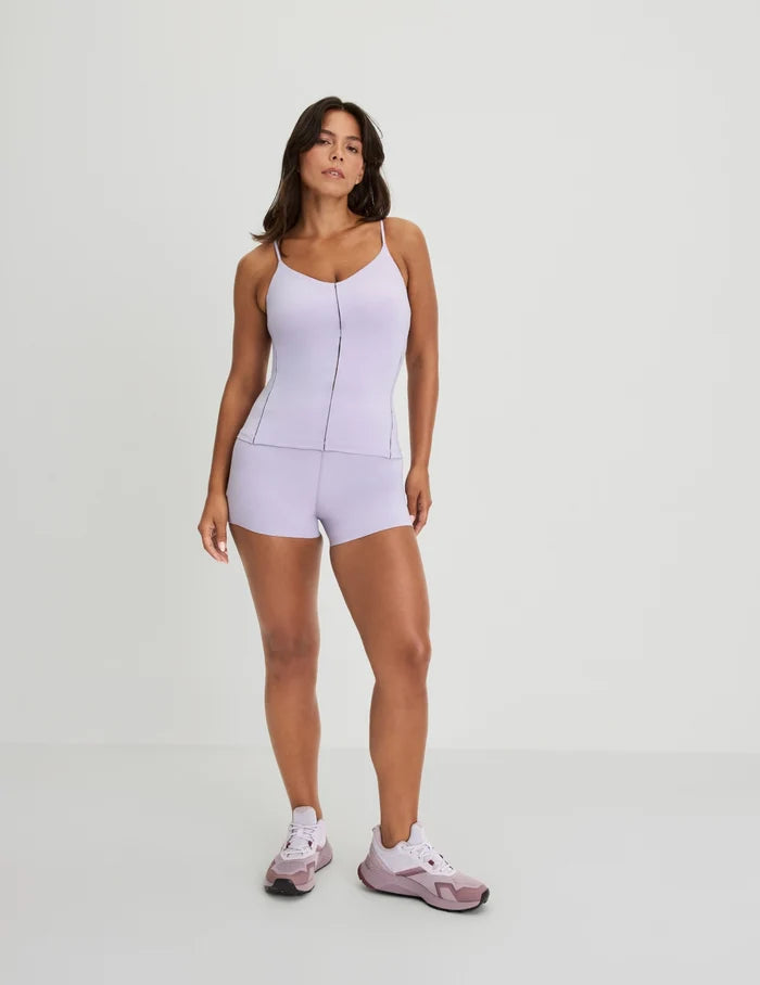 | Front view of model highlighting the coverage and fit | Purple Heather