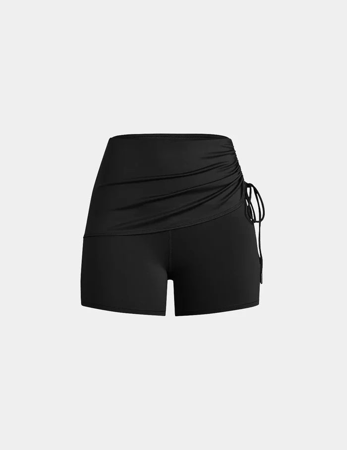 | Front view of model highlighting the coverage and fit | Black