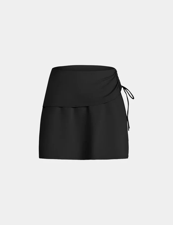 | Front view of model highlighting the coverage and fit | Black