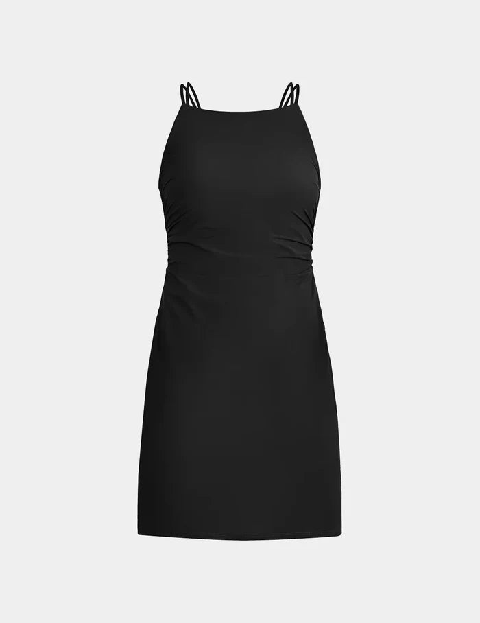 | Front view of model highlighting the coverage and fit | Black