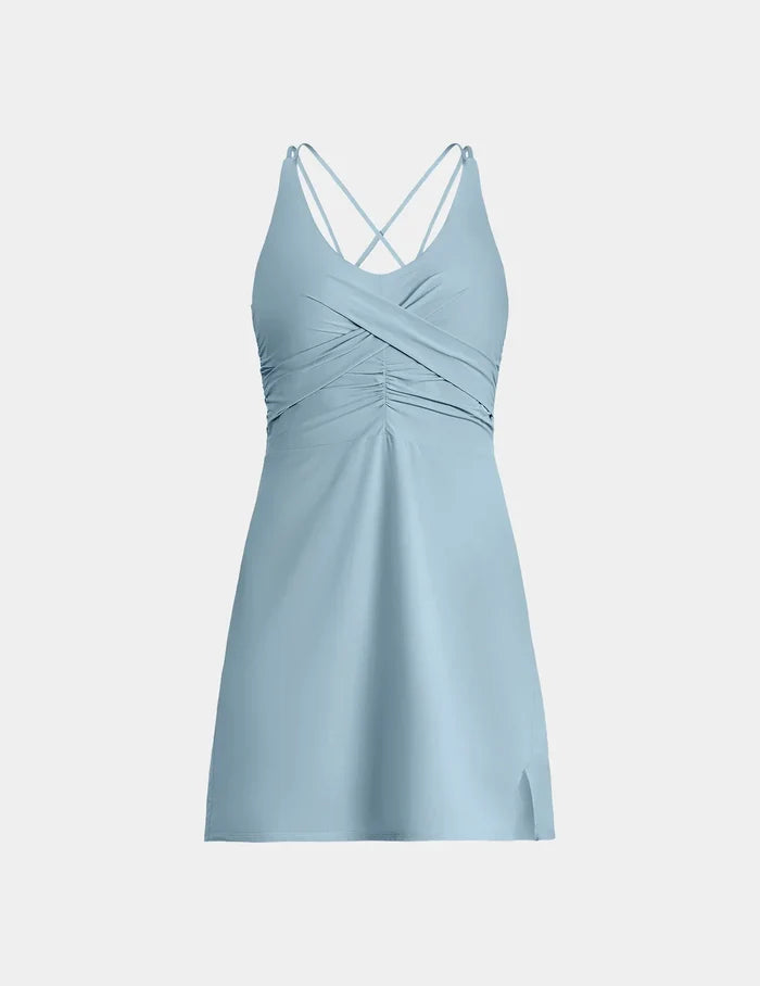 | Front view of model highlighting the coverage and fit | Blue Mist