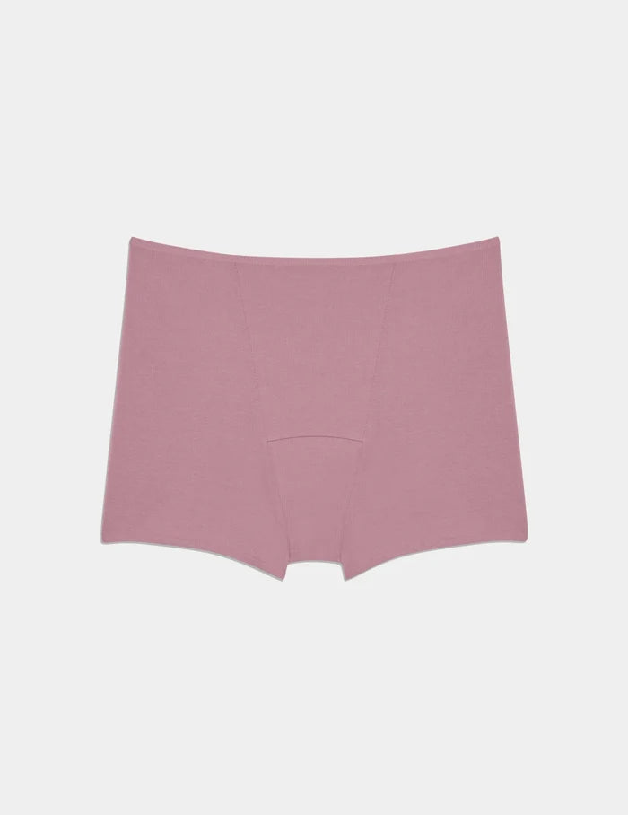 | Super Leakproof® Cotton Boxer Brief shown front-facing against a light gray background | Dusty Pink