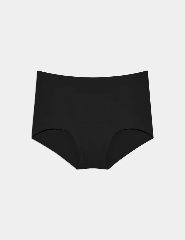 |  Super Leakproof® Cotton Boybrief shown front-facing against a light gray background | Black