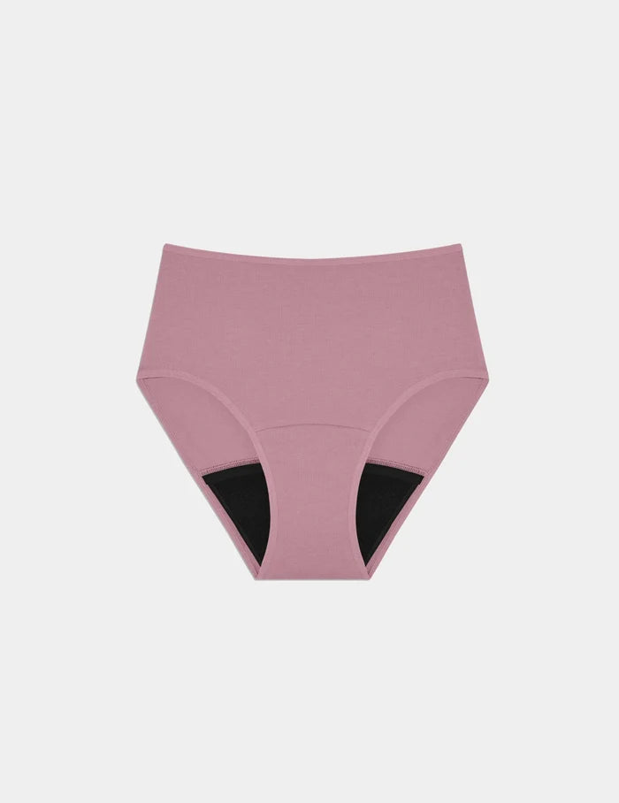 | Super Leakproof® Cotton High Rise shown front-facing against a light gray background | Dusty Pink