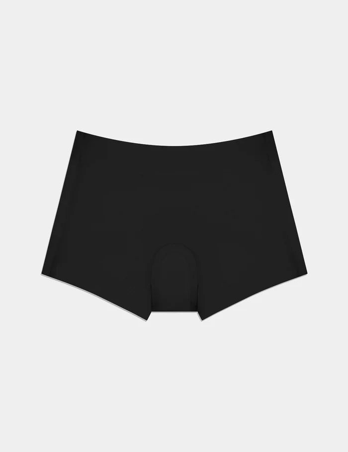 | Super Leakproof® Dream Short™ shown front-facing against a light gray background | Black