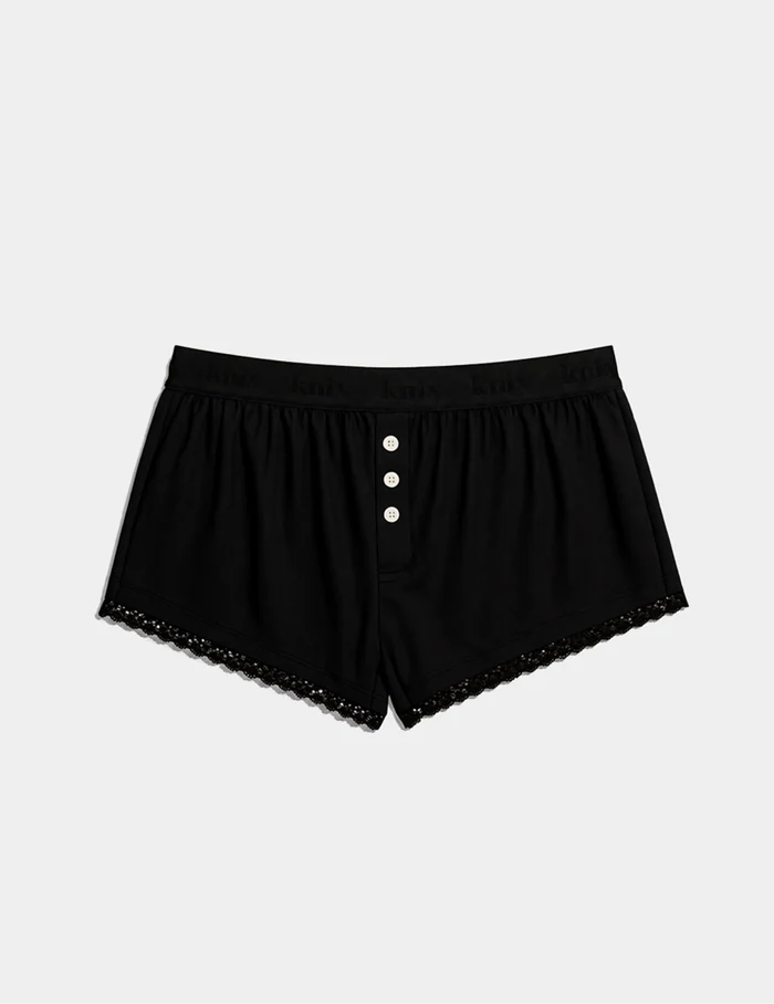 | Super Leakproof® Mini Dream Boxer shown front-facing against a light gray background | Black